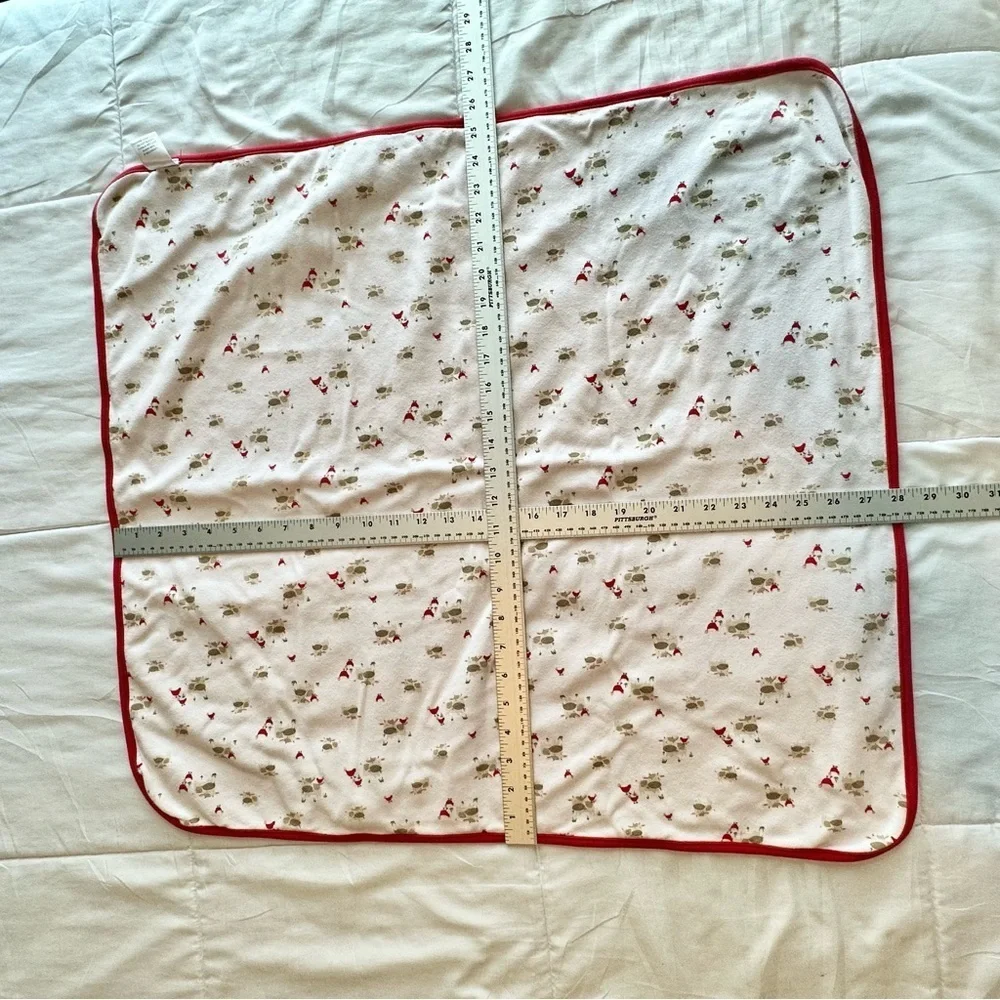 VTG 2006 Gymboree Barn Yard Cuties Blanket Red Cow Chicks Appliqué Embroidered